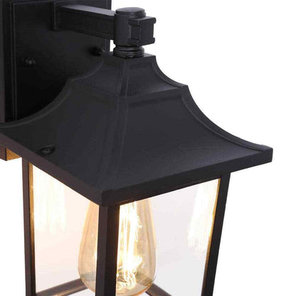 LNC Classic Black Outdoor Wall Lantern Sconce 1-Light Hardwired Wall 2-Pack