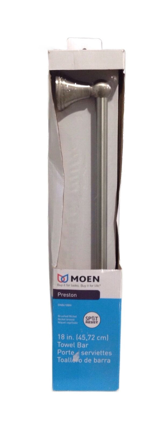 MOEN Preston 18 in. Towel Bar in Spot Resist Brushed Nickel DN8418BN