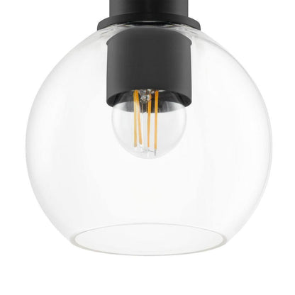Hampton Bay Vista Heights 3-Light Matte Black Vanity Light w/ Clear Glass Shade