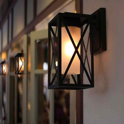 LNC 1-Light Modern Farmhouse Black Outdoor Wall Lantern Sconce Decorative Coach