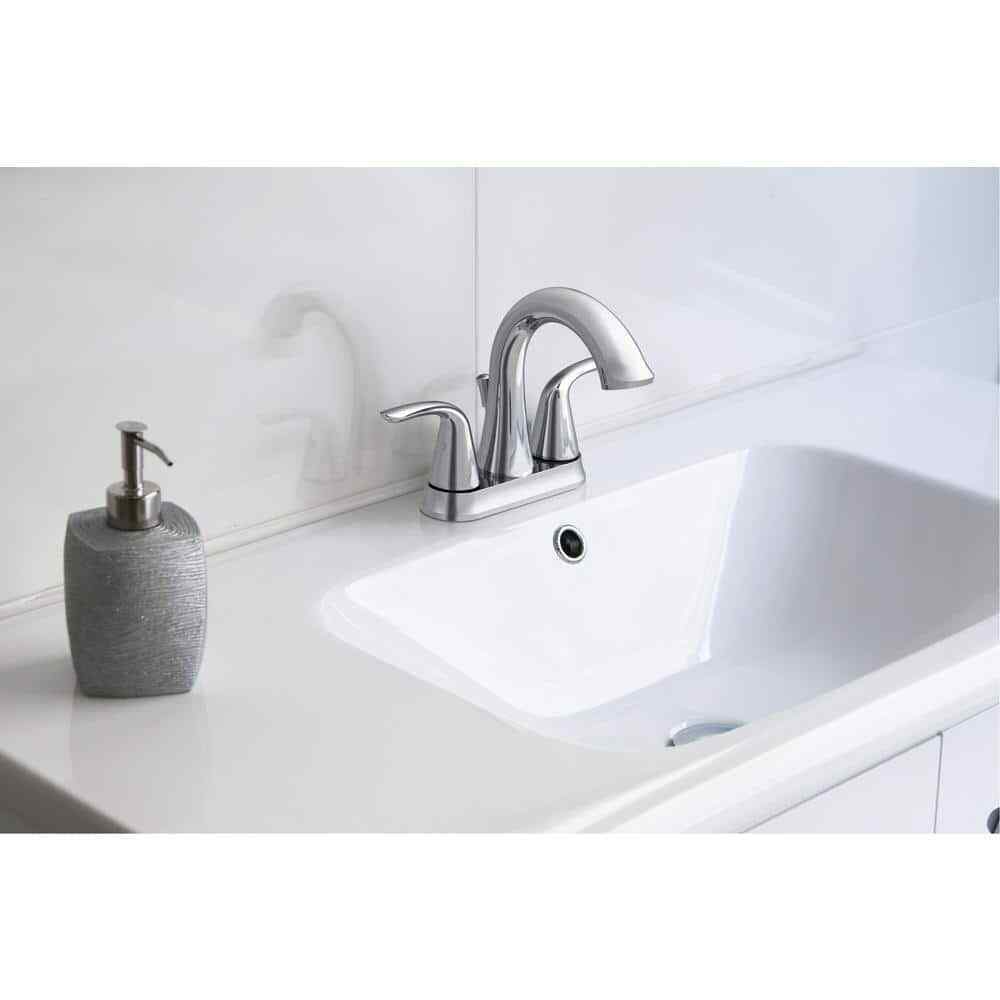 Glacier Bay Irena 4 in. Centerset 2-Handle Bathroom Faucet in Chrome