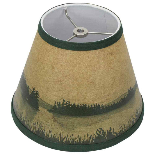 FenchelShades 5 in. Slant Lakescape Empire Lamp Shade