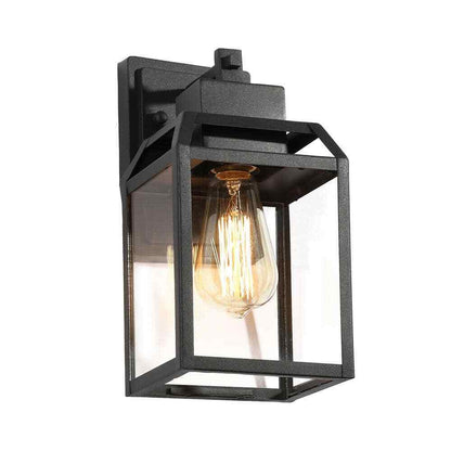 LNC Modern Black Outdoor Wall Sconce 1-Light Cage Rustic Outdoor Lighting