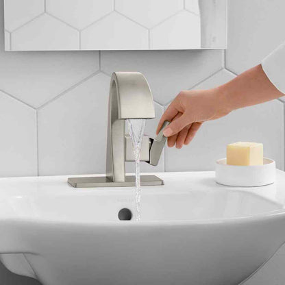 KOHLER Katun Single Hole 1-Handle Bathroom Faucet in Vibrant Brushed Nickel