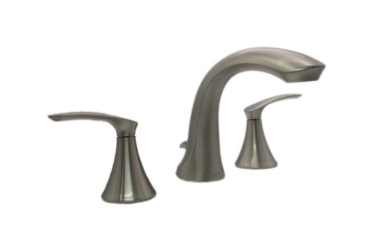 MOEN Darcy 8 in. Widespread 2-Handle High-Arc Bathroom Faucet in Brushed Nickel