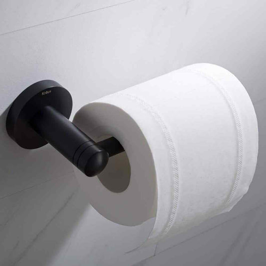 KRAUS Elie Bathroom Toilet Paper Holder in Matte Black KEA-18829MB