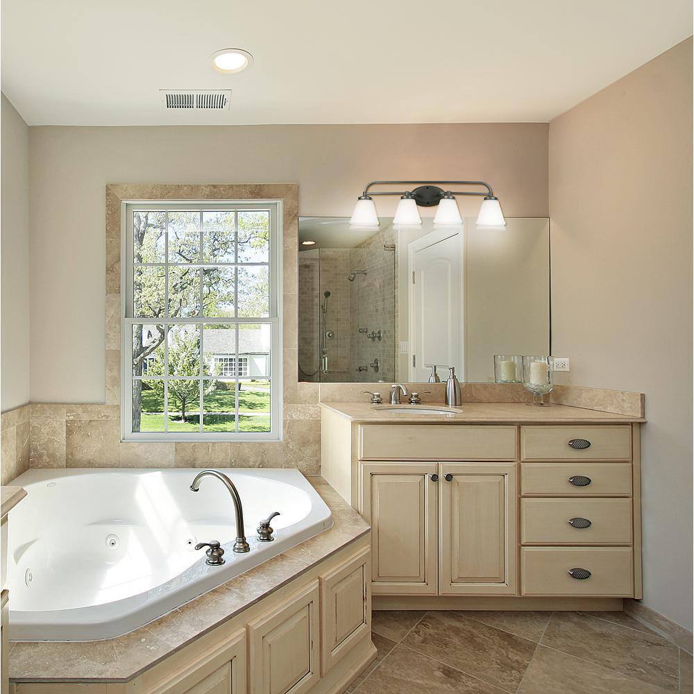 Eglo Mayview 4-Light Graphite Bathroom Vanity Light