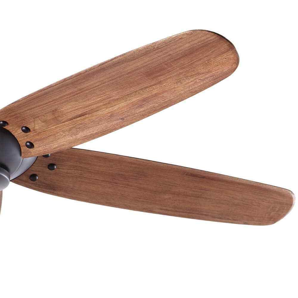 Home Decorators Altura 68 in. Matte Black Ceiling Fan w/ Downrod, Remote Control