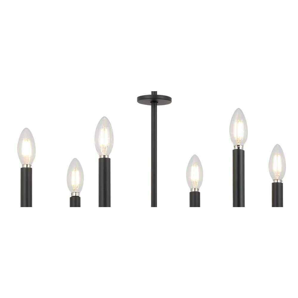 Hampton Bay Tilden 6-Light Matte Black Chandelier KSH9106AX-01/MB