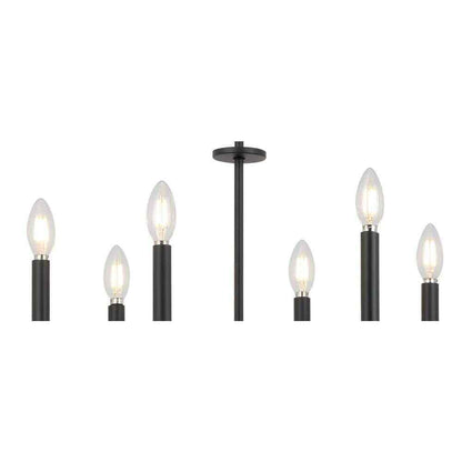Hampton Bay Tilden 6-Light Matte Black Chandelier KSH9106AX-01/MB