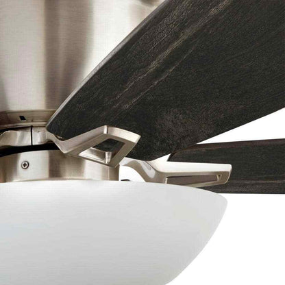 Hampton Bay Melrose 52 in Indoor LED Brushed Nickel Hugger Dry Rated Ceiling Fan