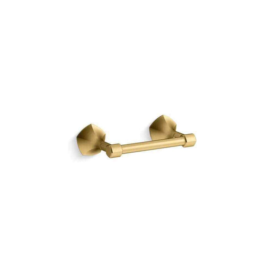 KOHLER Wall Mounted Pivoting Toilet Paper Holder in Vibrant Brushed Modern Brass