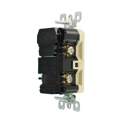 Leviton 20 Amp Arc Fault Circuit Interrupter AFCI Blank Face Outlet Ivory