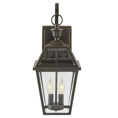Home Decorators Glenneyre 2-Light Espresso Bronze Hardwired Outdoor Wall Sconce