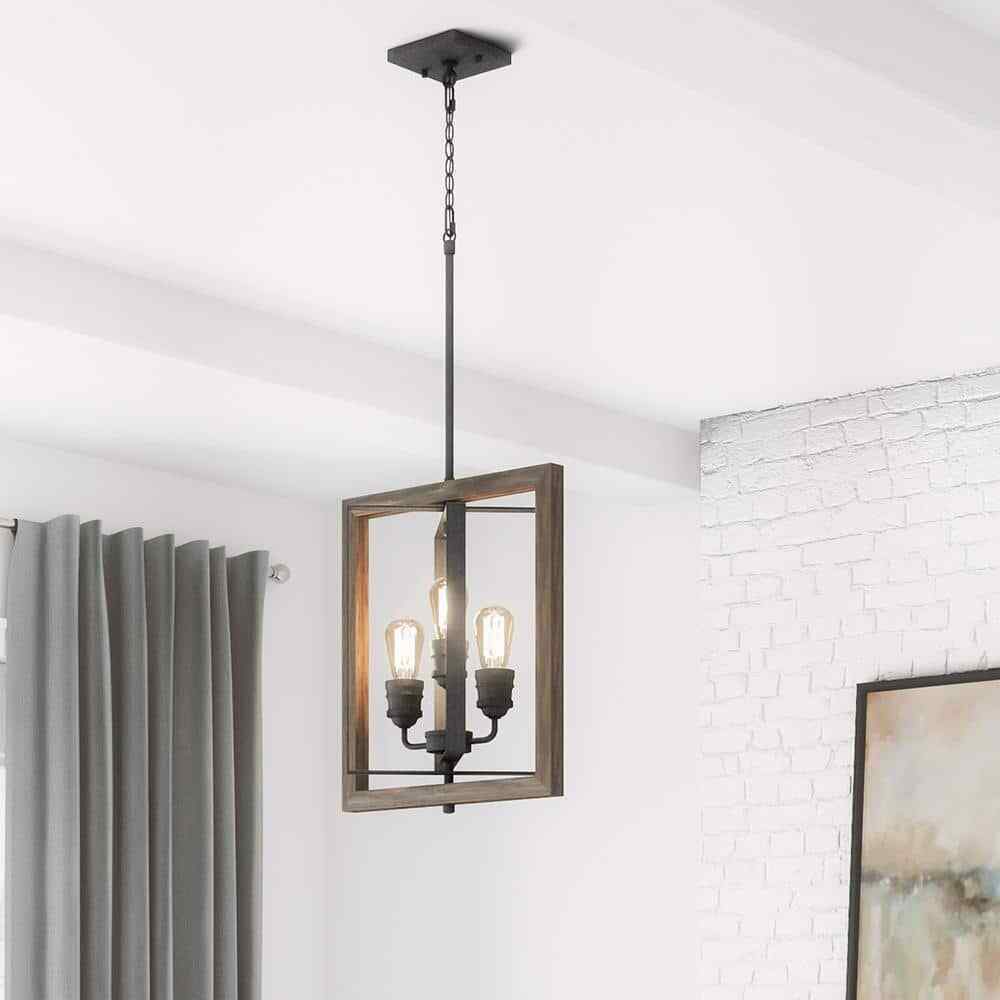 Home Decorators Palermo Grove 3-Light Gilded Iron Farmhouse Kitchen Pendant