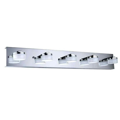 Eglo Romendo 30.86 in. 5-Light Chrome LED Bathroom Vanity Light Bar