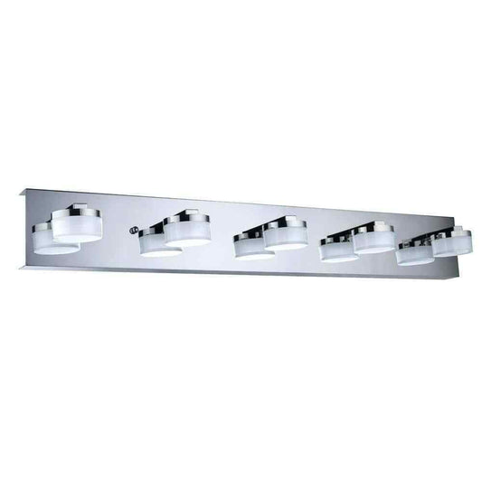 Eglo Romendo 30.86 in. 5-Light Chrome LED Bathroom Vanity Light Bar