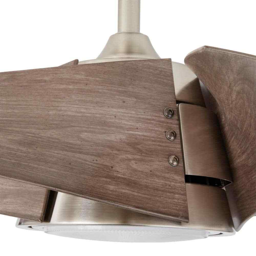 Home Decorators Broughton 42 in. LED Brushed Nickel Ceiling Fan w/ Remote