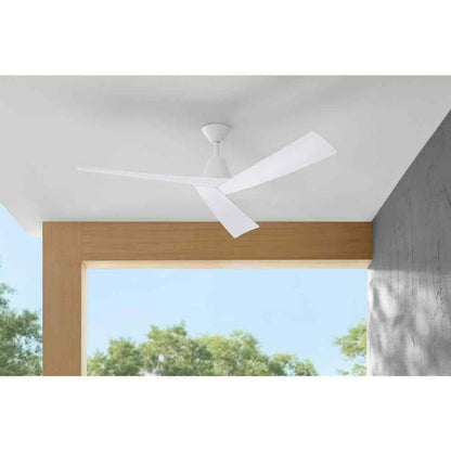 Home Decorators Easton 60 in. Indoor/Outdoor Matte White Ceiling Fan w/Remote