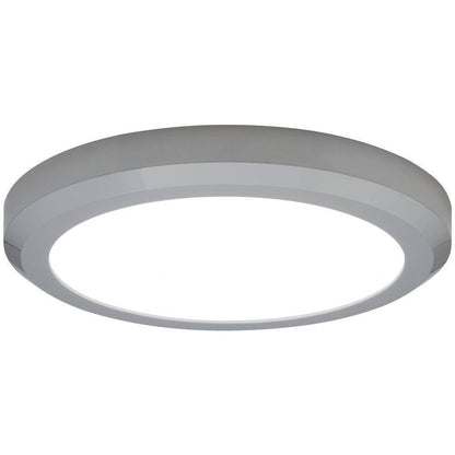 Hampton Bay 16 in. 1-Light Edge-Lit Chrome Dimmable LED Flush Mount