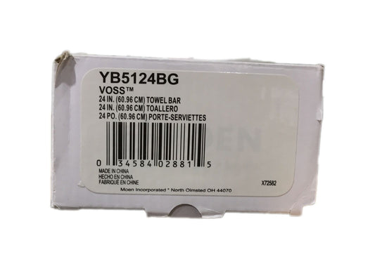 MOEN Voss 24 in. Towel Bar in Brushed Gold YB5124BG