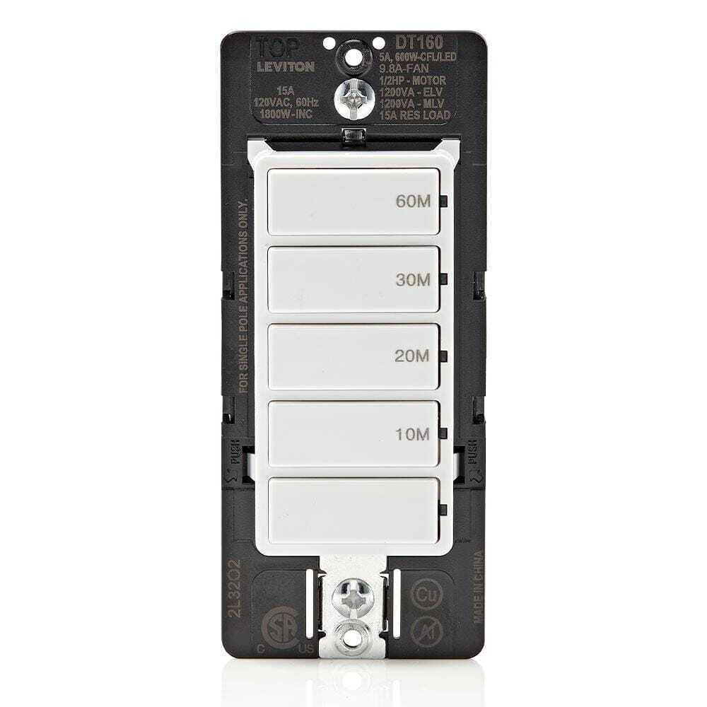 Leviton Decora 15A 60-Minute Indoor In-Wall Countdown Timer Switch 1/2 HP/9.8A