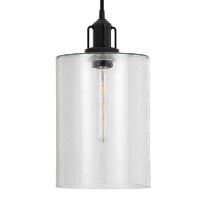 Meyer&Cross Nora Blackened Bronze Pendant with Seeded Glass Shade
