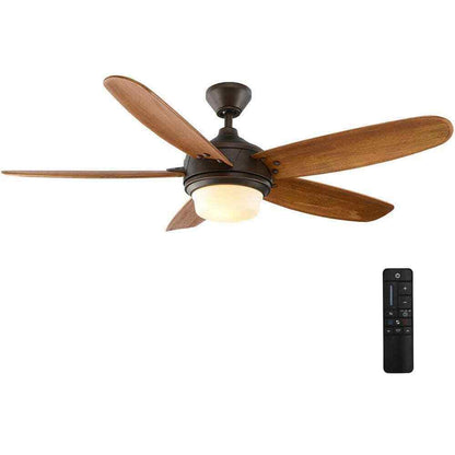 Home Decorators Breezemore 56 in. Indoor LED Mediterranean Bronze Ceiling Fan