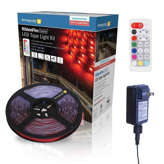 Armacost Lighting RibbonFlex Home 24 ft. RGB+W Indoor/Outdoor LED Tape Light Kit