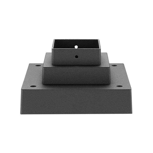 Filament Design Pier Mounts Black 6.75 in. Aluminum Outdoor Pier Mount Base