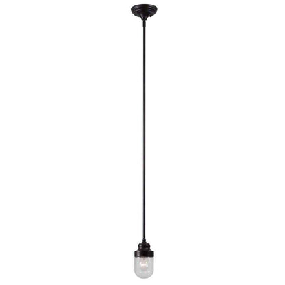 World Imports Brandon 1-Light Bronze Mini-Pendant with Glass Shade