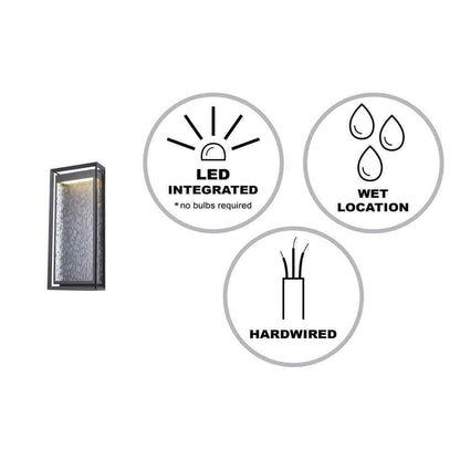 Bel Air Lighting Steelwater 23 in. Black LED Outdoor Wall Light Fixture