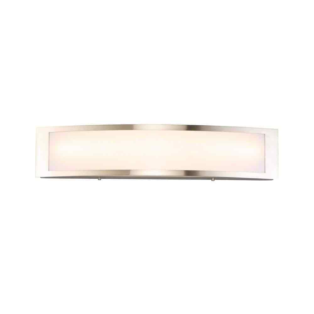 Hampton Bay Woodbury 24.6 in. Brushed Nickel Integrated LED Bathroom Light Bar