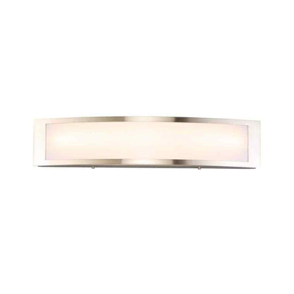 Hampton Bay Woodbury 24.6 in. Brushed Nickel Integrated LED Bathroom Light Bar
