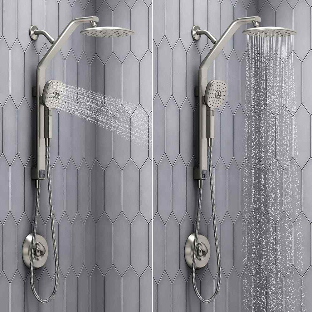 KOHLER Windet Showering Rail Combo in Vibrant Brushed Nickel K-R27971-G-BN