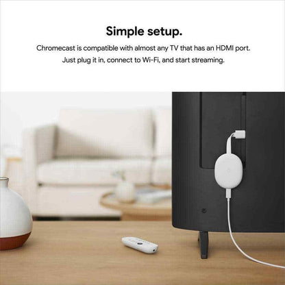 Google Chromecast with Google TV - Streaming Entertainment in 4K HDR - Snow