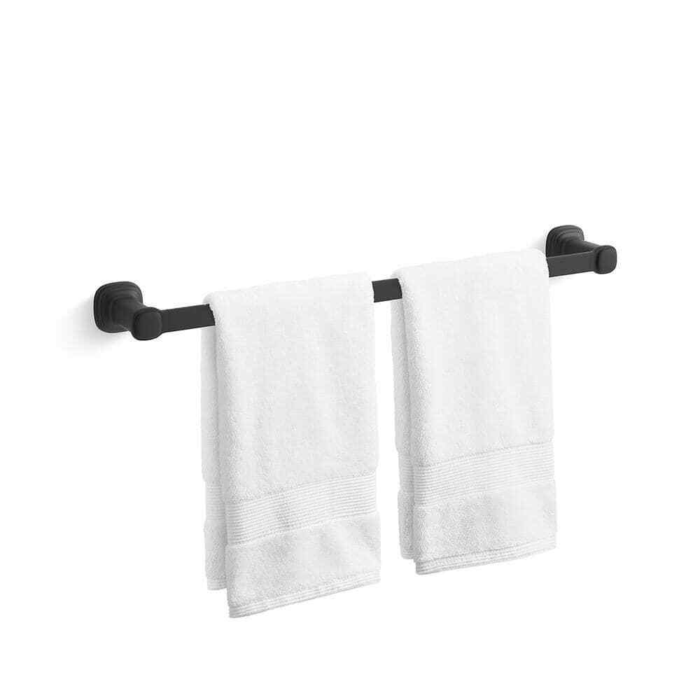 KOHLER Numista 24 in. Bathroom Modern Luxury Towel Bar in Matte Black