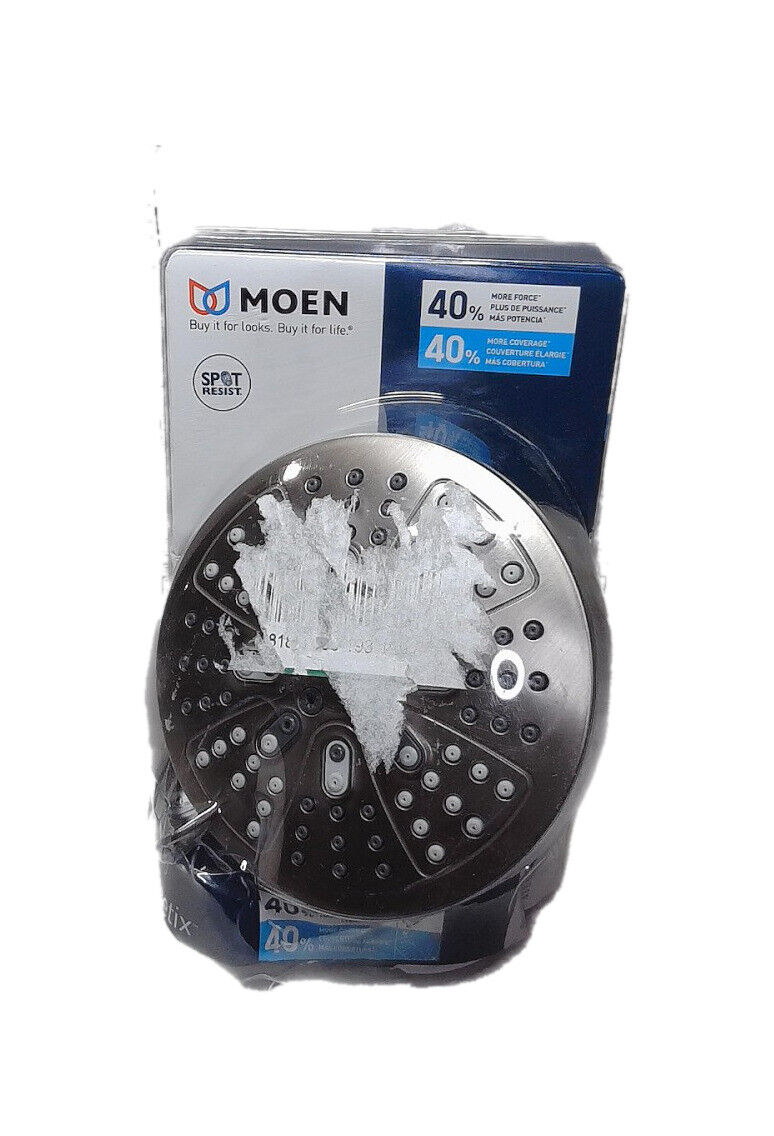 MOEN 8-Spray Patterns with 1.75 GPM 4.75 in. Single Wall Mount Fixed Shower Head