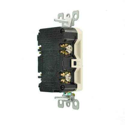 Leviton 20 Amp SmartlockPro Blank Face GFCI Outlet Light Almond GFRBF-T
