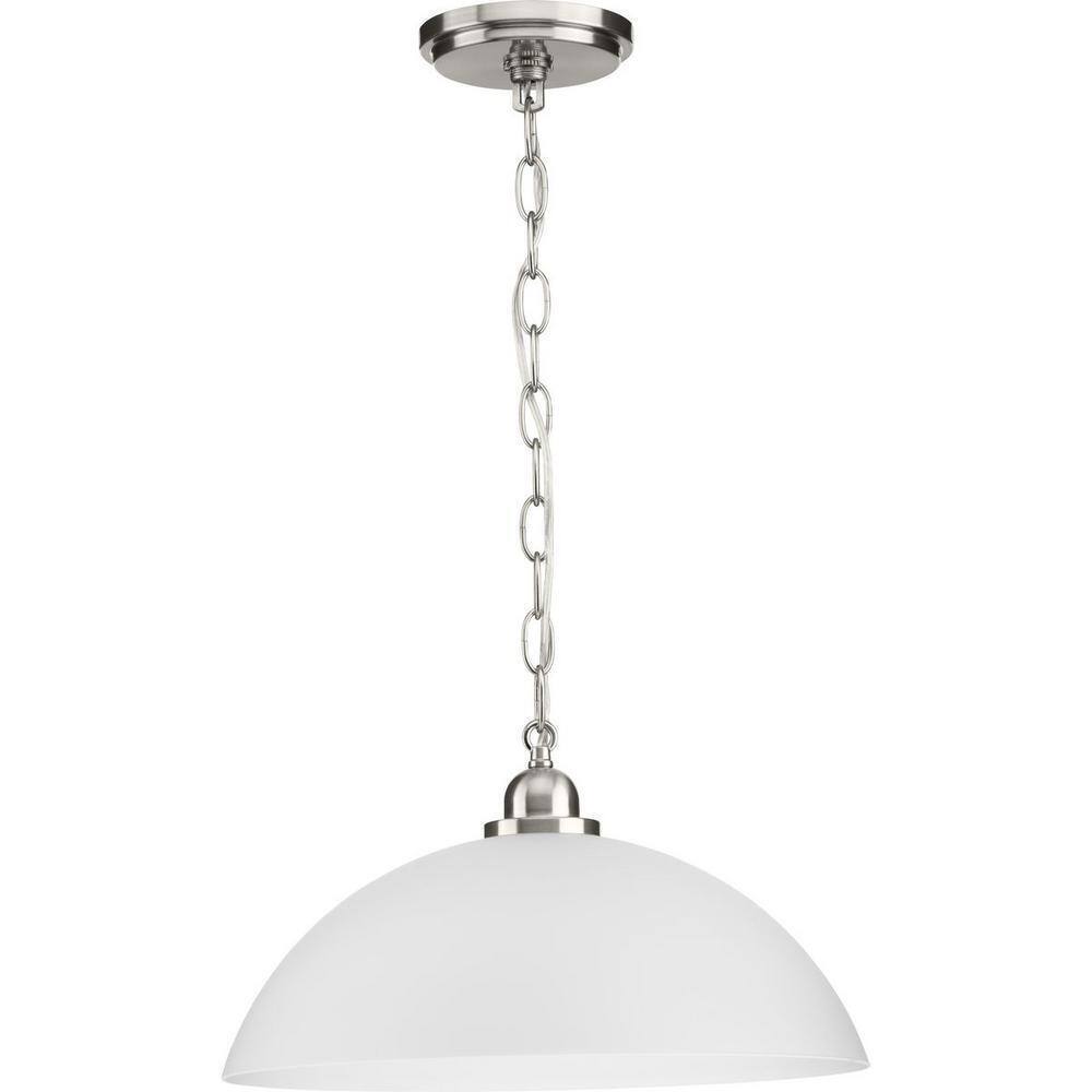 Progress Lighting Classic 1-Light Brushed Nickel Pendant P500149-009
