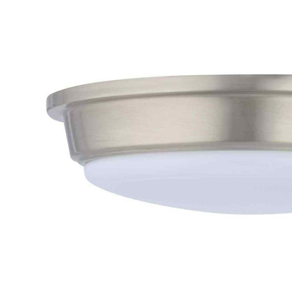 Hampton Bay Savannah 13 in. Brushed Nickel Selectable LED Flush Mount IKE8091L-5