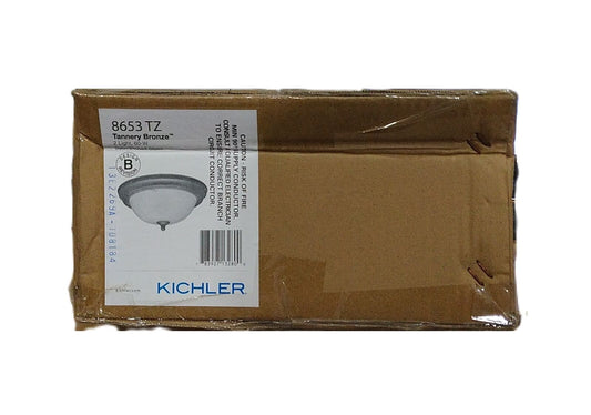KICHLER 2-Light Tannery Bronze Traditional Hallway Flush Mount Ceiling Light
