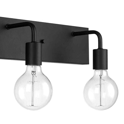 Hampton Bay Northvale 24 in 3-Light Matte Black Industrial Bathroom Vanity Light
