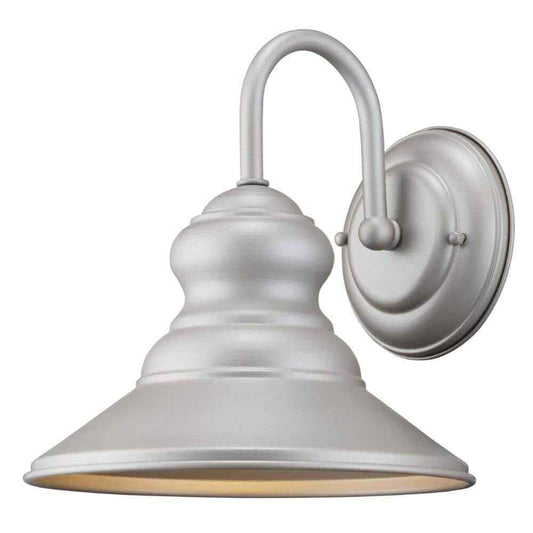 Bel Air Lighting 1-Light Silver Farmhouse Outdoor Barn Light Wall Sconce