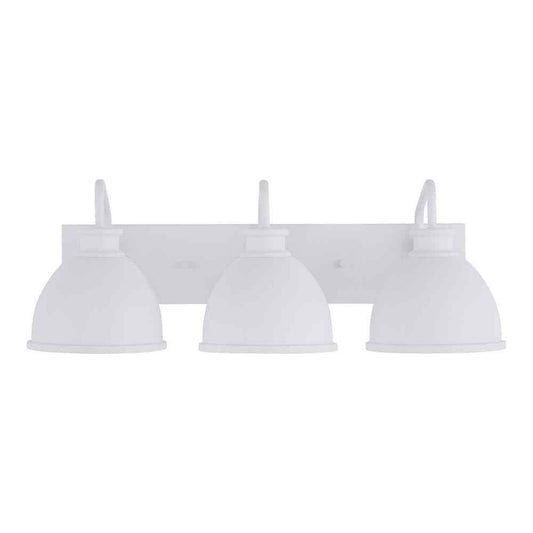 Hampton Bay Tallulah 24 in. 3-Light White Bathroom Vanity Light