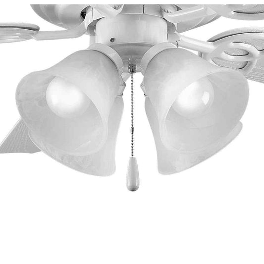 Progress Lighting Fan Light Kits Collection 4-Light White Ceiling Fan Light Kit