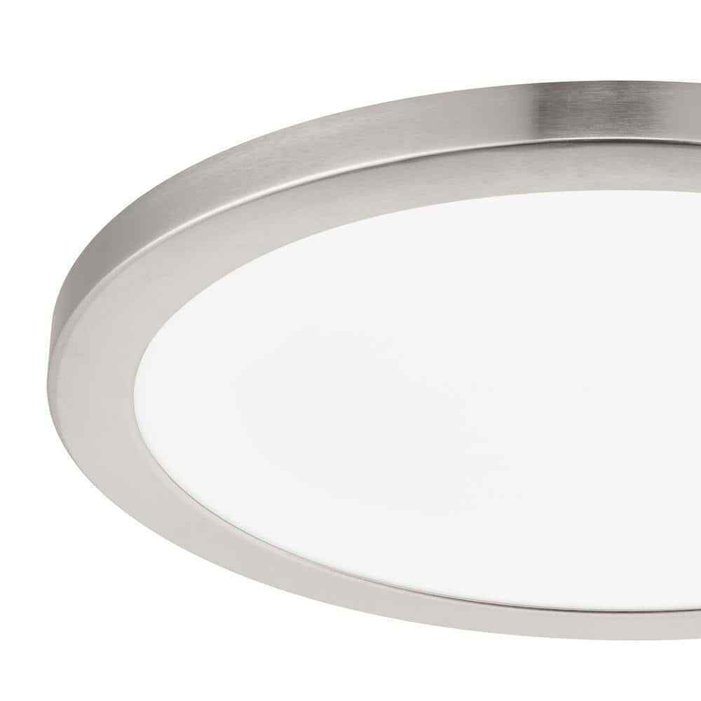 Commercial Electric 19" Ultra-Low Profile LED Flush Mount Brushed Nickel 2-Pack