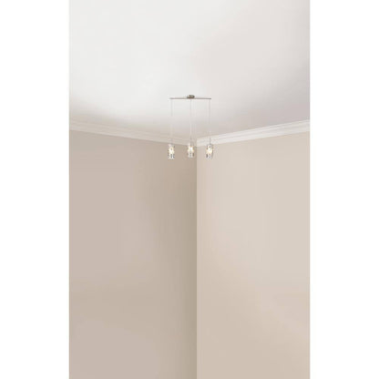 Hampton Bay Brushed Nickel Ceiling Mini Pendant Etched White Glass fixture