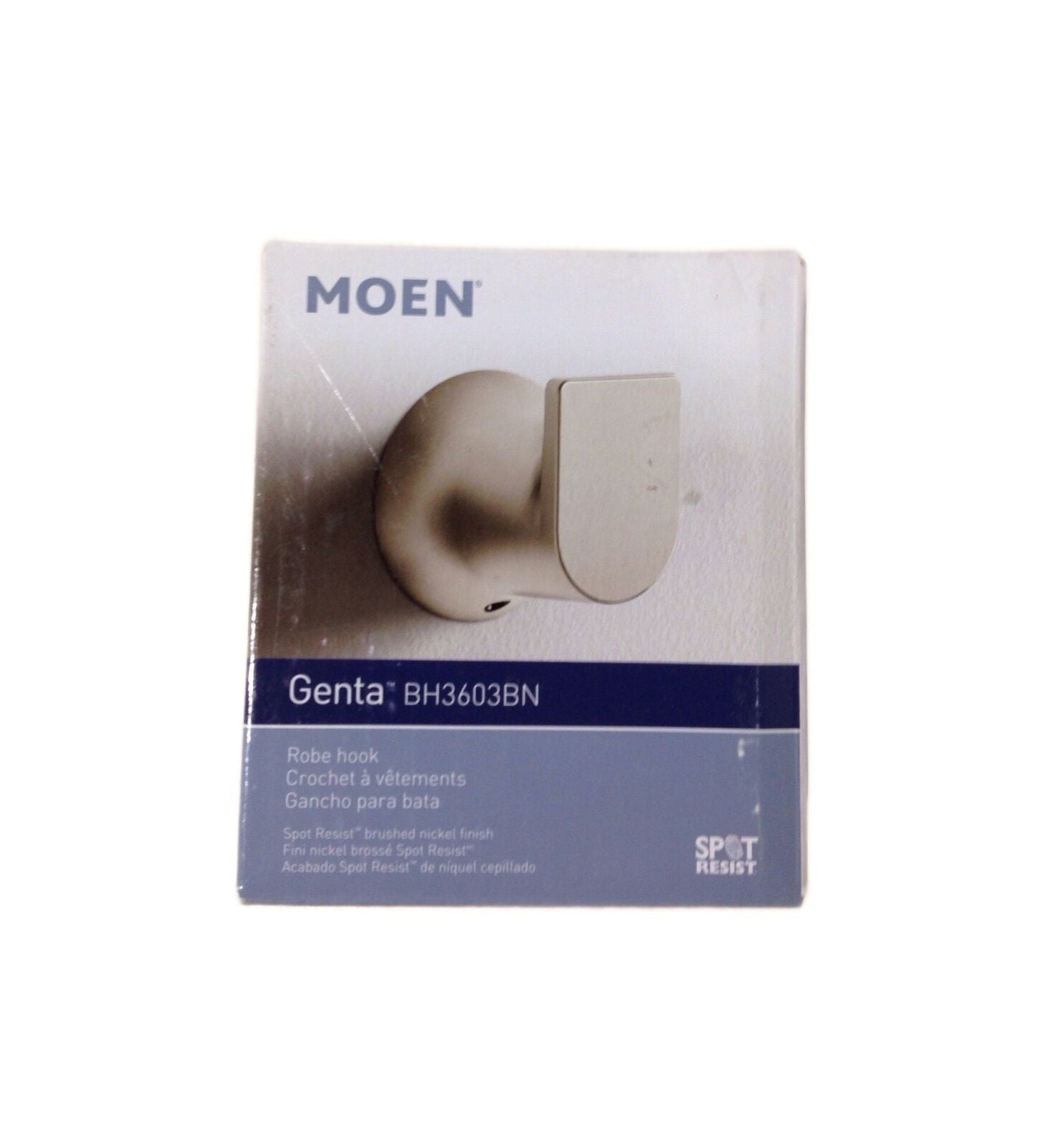 MOEN Genta Single Hook Robe Hook in Brushed Nickel BH3603BN