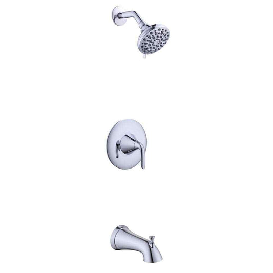 Glacier Bay Irena Single-Handle 6-Spray Tub and Shower Faucet in Polished Chrome
